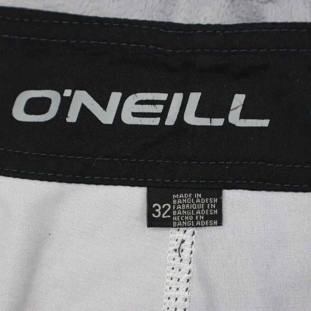 O Neill Shorts Mens 32 Multicolor Drawstring Zip Pocket Stripe Board Shorts